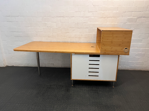 Single Door Under-Desk Cabinet - Visible Scuffs and Marks - 2ndhandwarehouse.com