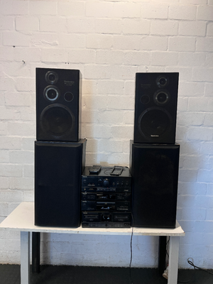 Technics Component Sound System with Four Speakers — Clean and Tested - 2ndhandwarehouse.com