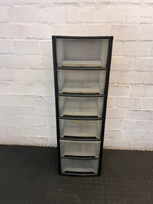 Tall Addis 6-Drawer Plastic Storage Unit — Good Working Order - 2ndhandwarehouse.com