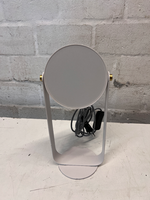 Modern White Metal Tilting Table Lamp — Good Working Order - Fair Used Condition - 2ndhandwarehouse.com