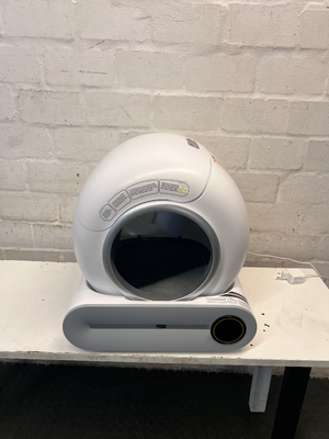 White Automatic Self-Cleaning Cat Litterbox — Good Working O - 2ndhandwarehouse.com