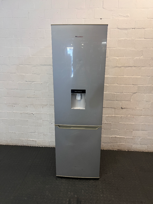 Silver Hisense Fridge Freezer with Water Dispenser — Working Order with Damaged Internal D - 2ndhandwarehouse.com