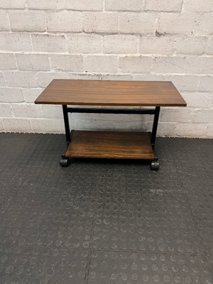 Wood Grain Finish TV Unit on Wheels