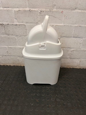 White Rotating Plastic Nappy Bin — Clean and Tested