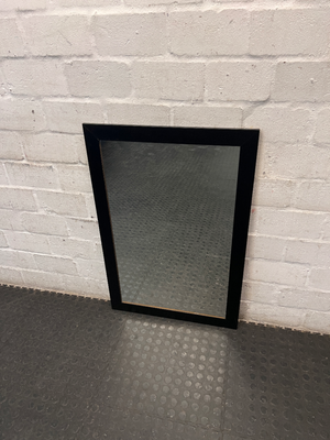 Modern Black Rectangular Wall Mirror (91cm x 61cm) — Good Condition