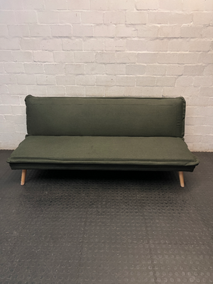 Mr Price Home Dark Green Fabric Sleeper Couch — Very Good Condition