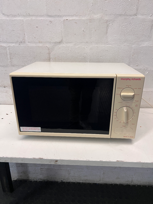 White Morphy Richards Countertop Microwave — Used; Fair Condition