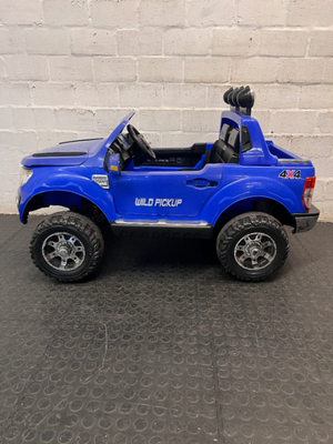 Blue Wild Pickup Kids 4x4 Ride-On Toy