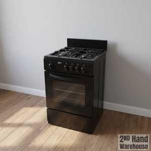 Defy Black 4-Burner Gas Stove with Oven - Freestanding Cooker