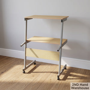 Versatile Mobile 2-Tier Shelf Unit with Wheels