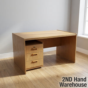 Compact Mid-Century Style Desk with Storage