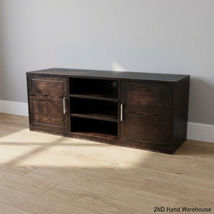 Stylish Dark Wood TV Unit with Ample Storage