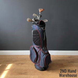Pre-Loved Golf Club Set with Carry Bag - Navy & Red - 2ndhandwarehouse.com