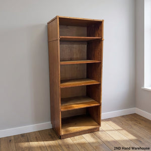 Rustic Wooden 5-Tier Bookcase Storage Shelf with some damage - 2ndhandwarehouse.com