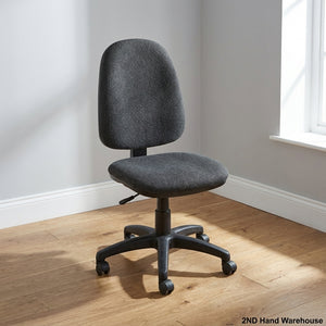 Comfortable Swivel Office Chair - Grey Fabric