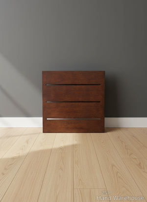 Sleek Dark Wood Slatted Panel | Modern Divider Accent