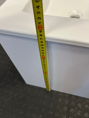 Modern White Ceramic Drop-In Bathroom Sink & Vanity Unit - 2ndhandwarehouse.com