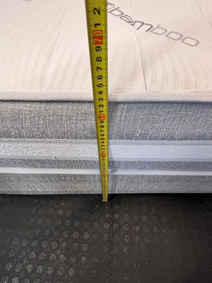 Restonic Firm Orthopaedic Queen Mattress & Base - Excellent Condition - 2ndhandwarehouse.com