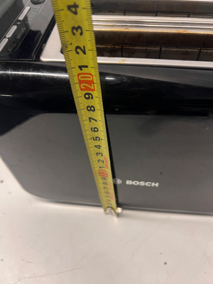 Black Bosch 2-Slice Toaster - Smudge Marks on Finish - 2ndhandwarehouse.com