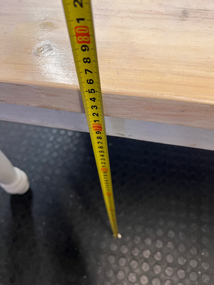 8 Seater White Wash Dining Table - Needs Some Work - 2ndhandwarehouse.com
