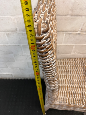White Two-Tone Rattan Weave Dining Chair — Good C - 2ndhandwarehouse.com