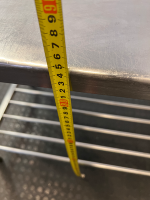 Industrial Stainless Steel Prep Table with Slatted Shelf — Good Working O - 2ndhandwarehouse.com