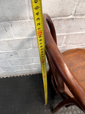 Vintage Bentwood Style Wooden Dining Chair — Surface Scuffs and Worn Varnish on Seats