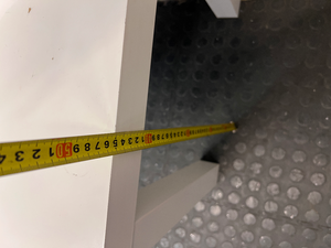 Square White Minimalist Side Table — Broken Parts and Damaged Legs