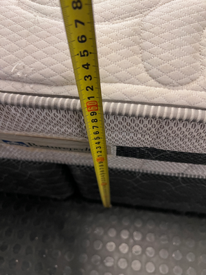Sealy King Mattress and Split Base Set — Fair Condition
