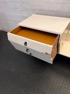 Vintage Mid-Century Asymmetrical Dressing Table - Restoration Project - 2ndhandwarehouse.com