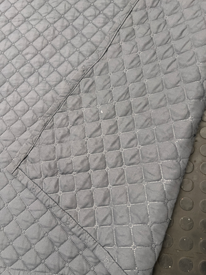 Charcoal Grey Diamond Quilted Blanket Throw - 210cm x 195cm - 2ndhandwarehouse.com
