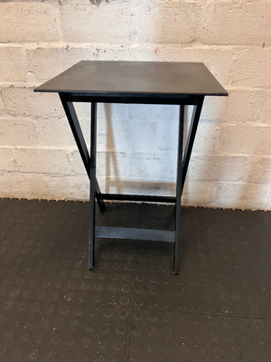 Black Folding Metal Side Table - Used Fair Condition - 2ndhandwarehouse.com