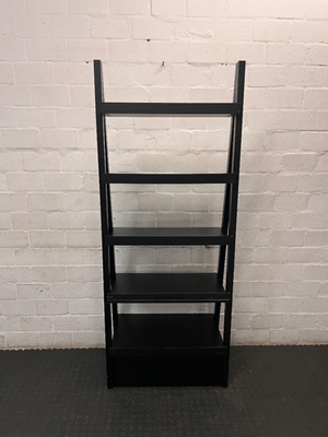 Dark Wood Ladder Bookshelf - Missing One Fixing Bolt - 2ndhandwarehouse.com