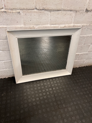 Classic Rectangular White Wood Framed Mirror - 2ndhandwarehouse.com