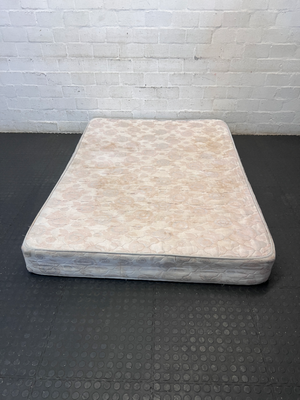 Quilted Cream Double Mattress - Visible Stains - 2ndhandwarehouse.com
