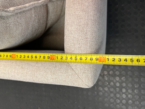 Modern Neutral Woven 2 Seater Couch — Well Used and In Fair C - 2ndhandwarehouse.com