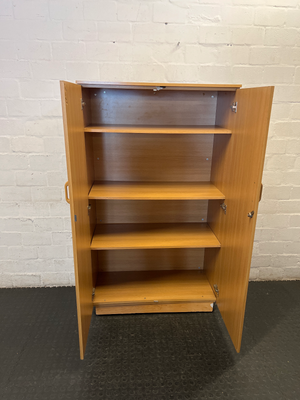 Functional Wood-Look Two-Door Storage Cupboard - 2ndhandwarehouse.com