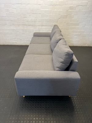 Contemporary Grey 3-Seater Fabric Couch - 2ndhandwarehouse.com