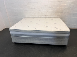 Restonic Firm Orthopaedic Queen Mattress & Base - Excellent Condition - 2ndhandwarehouse.com