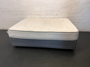 Double Bed & Mewar Iris Mattress - Grey Base (Staining & Scratches) - 2ndhandwarehouse.com