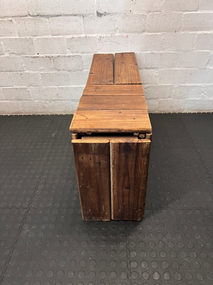 Rustic Mini Bookshelf & Storage Unit - Fair Condition - Significant Wear - 2ndhandwarehouse.com