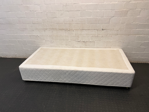 Classic White Fabric Single Bed Base - 2ndhandwarehouse.com
