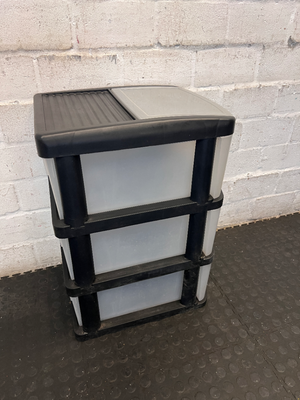 Compact 3-Drawer Plastic Storage Organiser - 2ndhandwarehouse.com