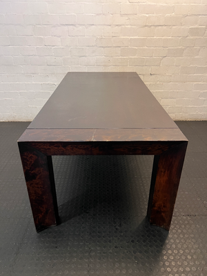 Coricraft 8 Seater Dining Table in Dark Wood Stain — Surface Scratches; Requires Sanding and Re-stain - 2ndhandwarehouse.com