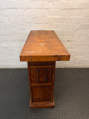 Vintage Solid Wood Bar Counter with Shelving — Minor Surface S - 2ndhandwarehouse.com