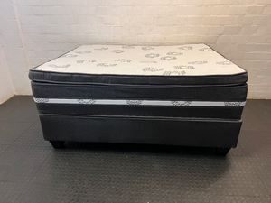 Sleepmasters Queen Base Set with Pillow-Top Mattress - 2ndhandwarehouse.com