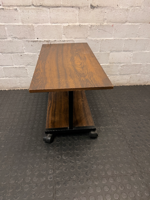 Wood Grain Finish TV Unit on Wheels
