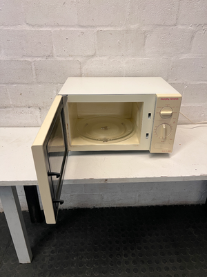 White Morphy Richards Countertop Microwave — Used; Fair Condition