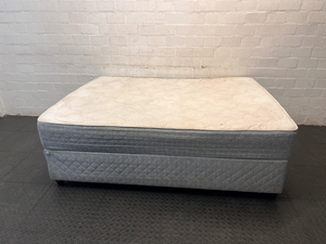 Queen Durapedic Super Firm Mattress and Base Set — Visible Light Surface Staining