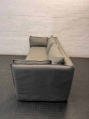 Coricraft Delphi Slipcover 3 Seater Couch in Olive — Very Good Original Condition